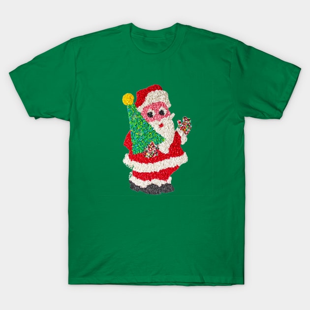 Vintage Popcorn Plastic Santa T-Shirt by chriswig